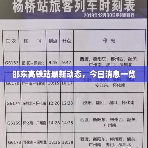 邵東高鐵站最新動(dòng)態(tài)，今日消息一覽
