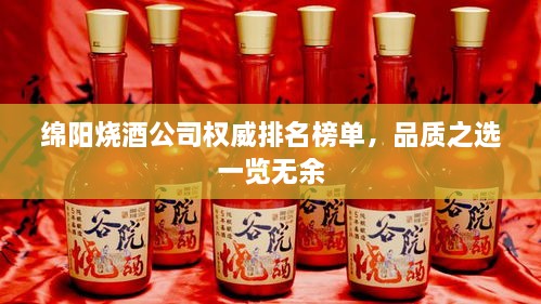 綿陽燒酒公司權(quán)威排名榜單，品質(zhì)之選一覽無余